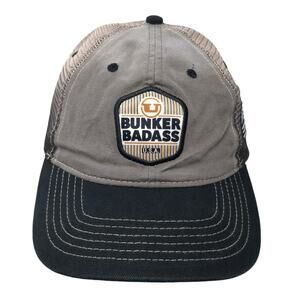 Bunker Badass USA Snapback Trucker Hat Multicolor One Size Adjustable Mesh Back